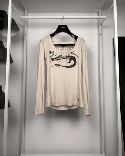 Pre-owned Japanese Brand Lgb Dragon Trip V-neck Longsleeve In Sand