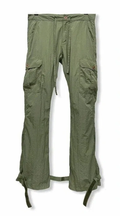 Pre-owned Japanese Brand Osmosis Japan Bondage Parachute Nylon Cargo Pants In Green