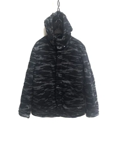Pre-owned Japanese Brand Panhand Camo Winter Jacket With Hoodies In Dark Gray