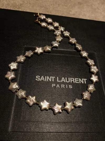 Pre-owned Japanese Brand Real Freshwater Star Pearl Necklace In White