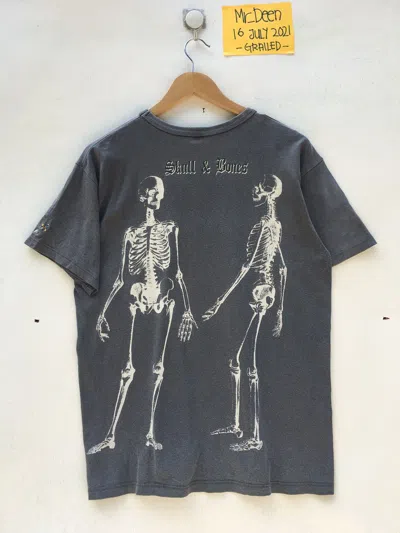 Pre-owned Japanese Brand Skull Jeans By Alchemist T Shirt Men Japan In Gray