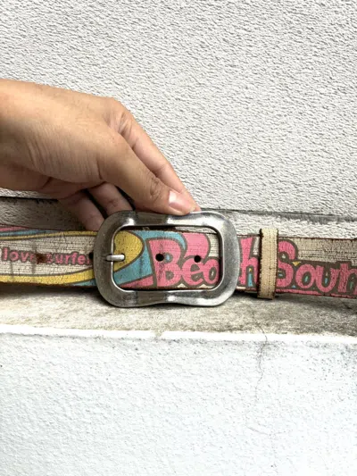 Pre-owned Japanese Brand Vintage Beach Sound Surf Belt (size 35-38 ) In Multi