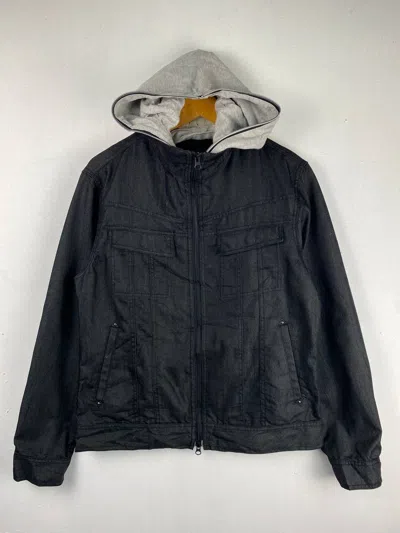 Pre-owned Japanese Brand Vintage Junmen Denim Jacket Nice Design In Black