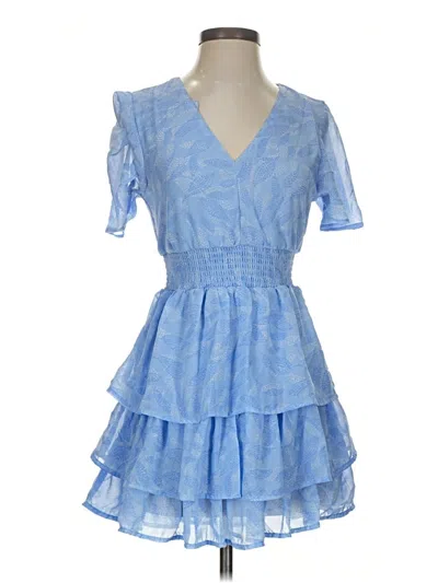 Pre-owned Japna Casual Dress In Blue