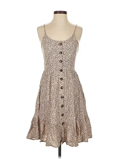 Pre-owned Japna Casual Dress In Brown
