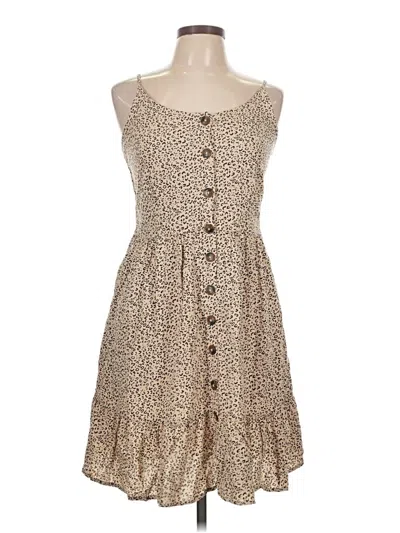 Pre-owned Japna Casual Dress In Brown