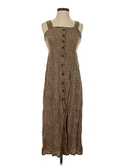 Pre-owned Japna Casual Dress In Brown