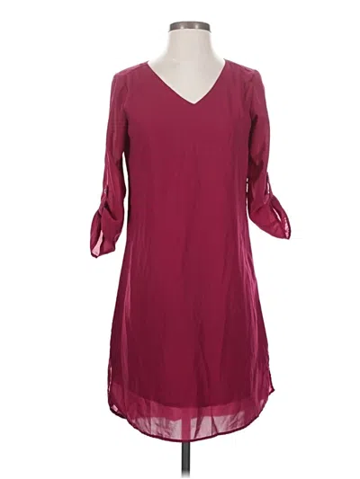 Pre-owned Japna Casual Dress In Burgundy