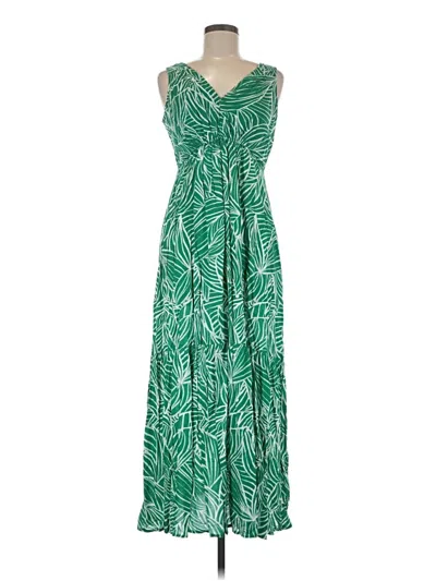 Pre-owned Japna Casual Dress In Green