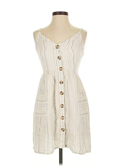 Pre-owned Japna Casual Dress In White