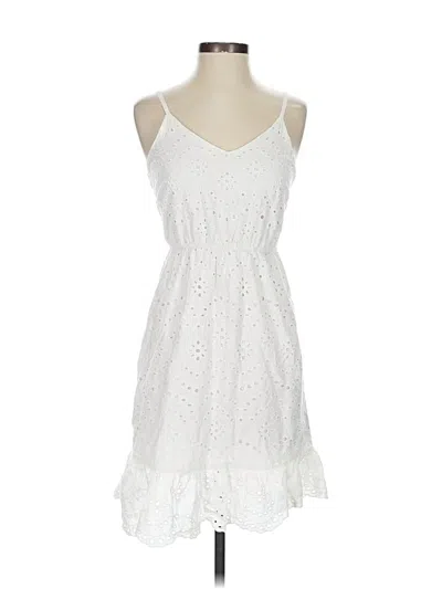 Pre-owned Japna Casual Dress In White