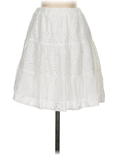 Pre-owned Japna Casual Skirt In White