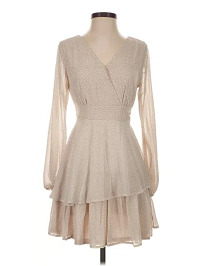 Pre-owned Japna Cocktail Dress In Tan