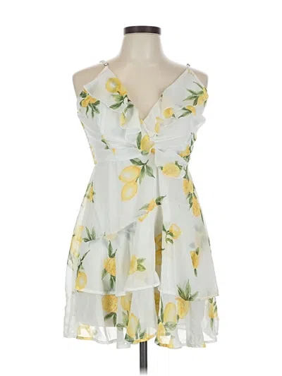 Pre-owned Japna Cocktail Dress In White