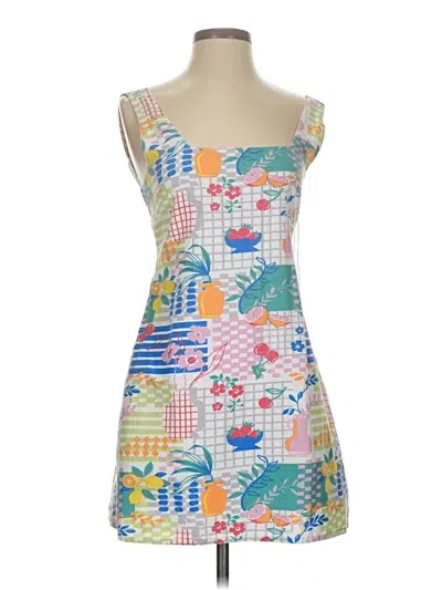 Pre-owned Japna Cocktail Dress In White