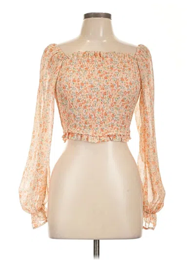 Pre-owned Japna Long Sleeve Blouse In Orange