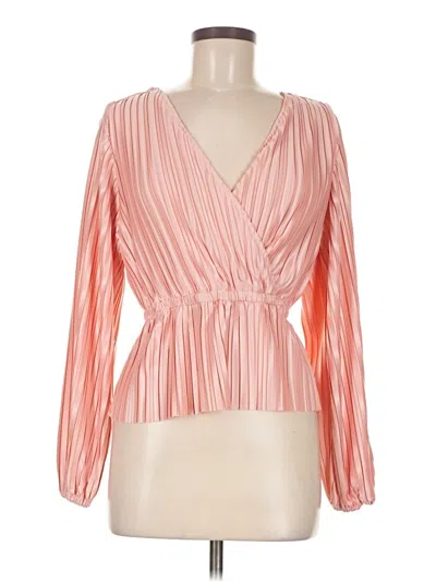 Pre-owned Japna Long Sleeve Blouse In Pink