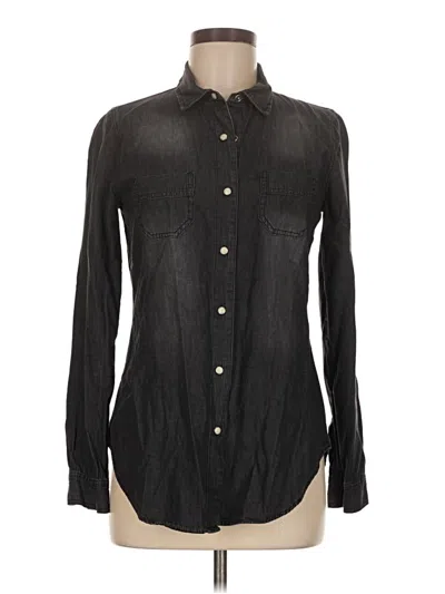 Pre-owned Japna Long Sleeve Button Down Shirt In Black