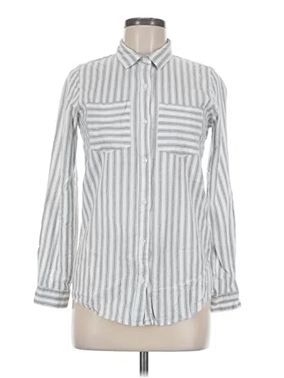 Pre-owned Japna Long Sleeve Button Down Shirt In Gray