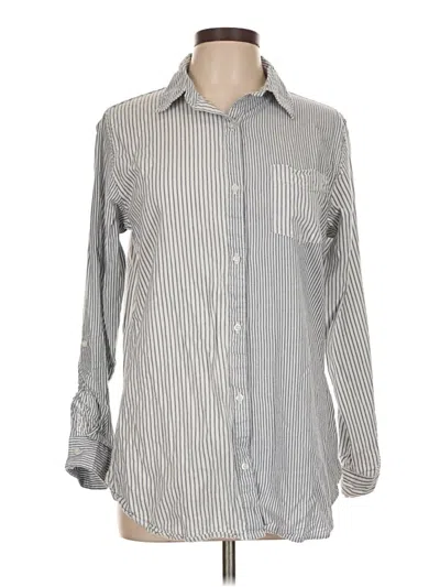 Pre-owned Japna Long Sleeve Button Down Shirt In Gray