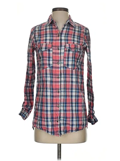 Pre-owned Japna Long Sleeve Button Down Shirt In Pink