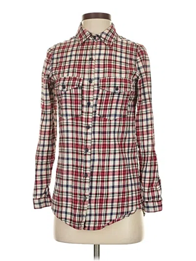 Pre-owned Japna Long Sleeve Button Down Shirt In Red