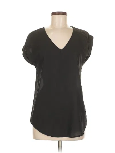 Pre-owned Japna Short Sleeve Blouse In Black