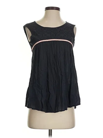 Pre-owned Japna Sleeveless Blouse In Black