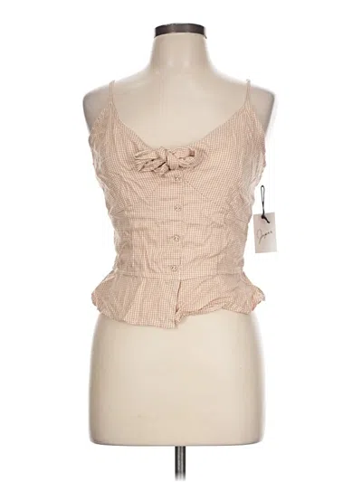 Pre-owned Japna Sleeveless Blouse In Brown