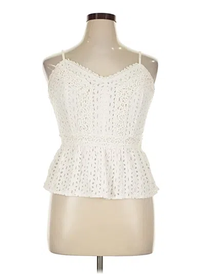 Pre-owned Japna Sleeveless Blouse In Ivory