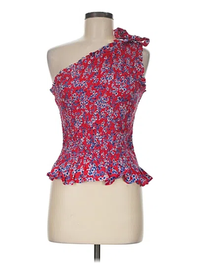 Pre-owned Japna Sleeveless Blouse In Red