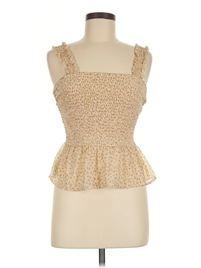 Pre-owned Japna Sleeveless Blouse In Tan