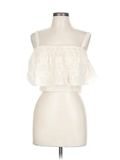 Pre-owned Japna Sleeveless Blouse In White