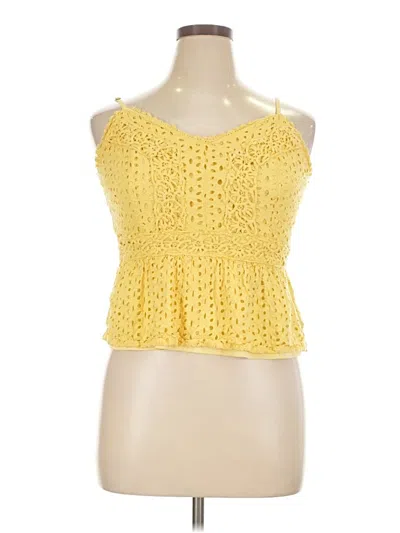 Pre-owned Japna Sleeveless Blouse In Yellow