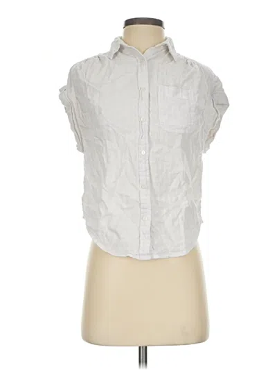 Pre-owned Japna Sleeveless Button Down Shirt In Silver