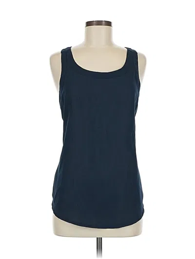 Pre-owned Japna Sleeveless Top Blue Scoop Neck Tops