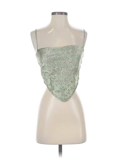 Pre-owned Japna Sleeveless Top Green Strapless Neckline Tops