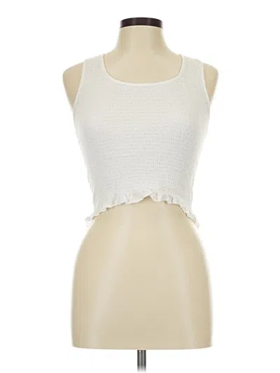 Pre-owned Japna Sleeveless Top Ivory Halter Neckline Tops