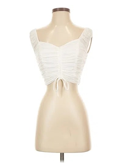 Pre-owned Japna Sleeveless Top Ivory Sweetheart Neckline Tops