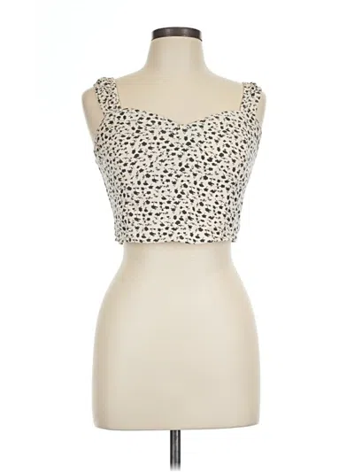 Pre-owned Japna Sleeveless Top Ivory Sweetheart Neckline Tops In White