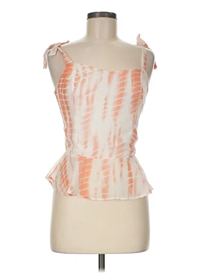 Pre-owned Japna Sleeveless Top Orange Strapless Neckline Tops