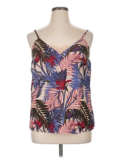Pre-owned Japna Sleeveless Top Pink Halter Neckline Tops