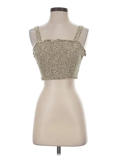 Pre-owned Japna Sleeveless Top Tan Sweetheart Neckline Tops