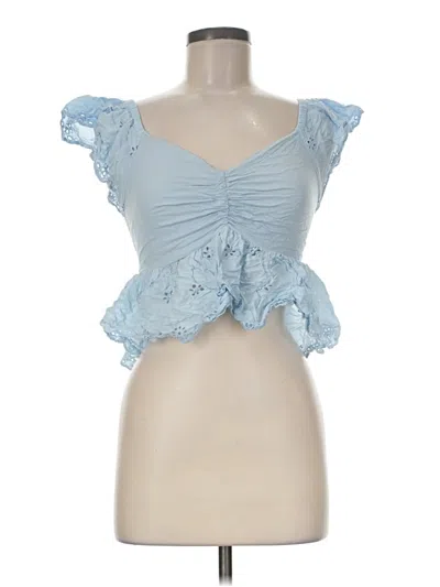 Pre-owned Japna Tank Top Blue Sweetheart Neckline Tops