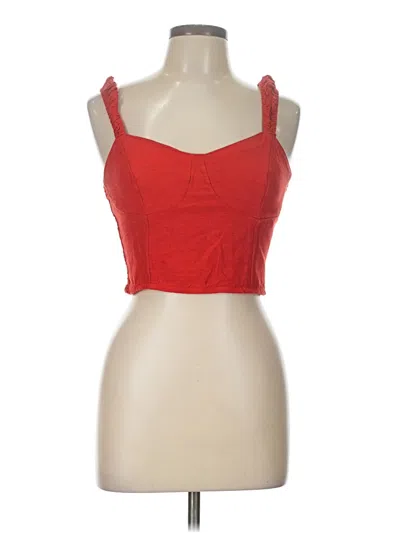 Pre-owned Japna Tank Top Red Strapless Neckline Tops