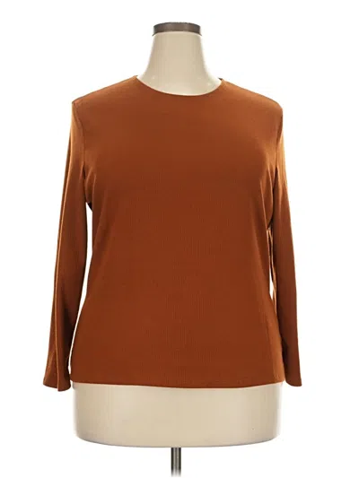 Pre-owned Japparel 3/4 Sleeve T-shirt In Brown