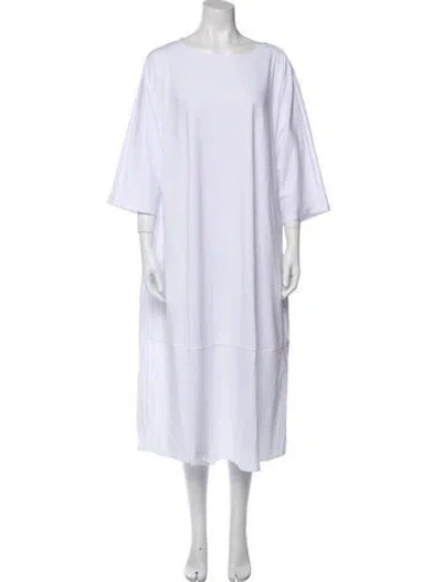 Pre-owned Jarbo Bateau Neckline Long Dress In White
