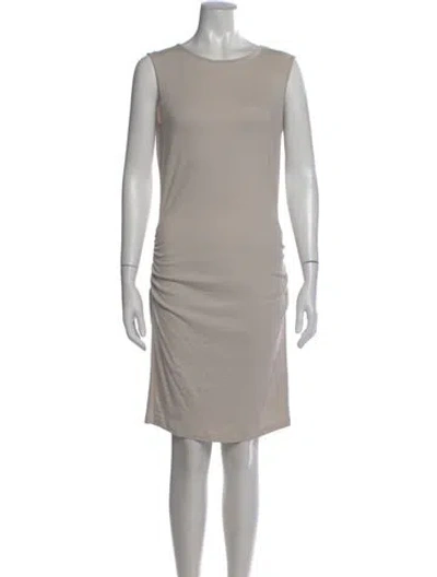Pre-owned Jarbo Bateau Neckline Mini Dress In Gray