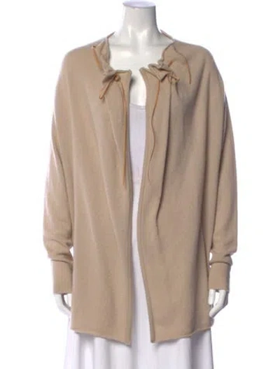 Pre-owned Jarbo Cashmere Open Front Sweater In Neutral