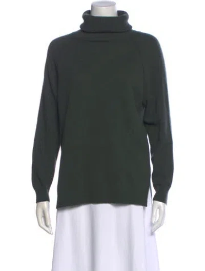 Pre-owned Jarbo Cashmere Turtleneck Sweater In Green